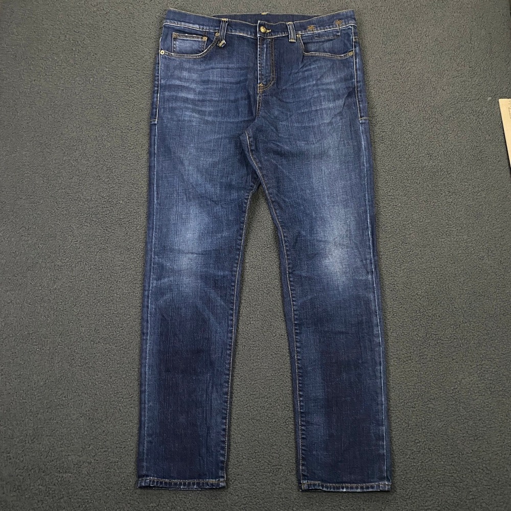R13 Skate Jeans Mens 36x32 Blue Slim Tapered Skinny Denim Italy